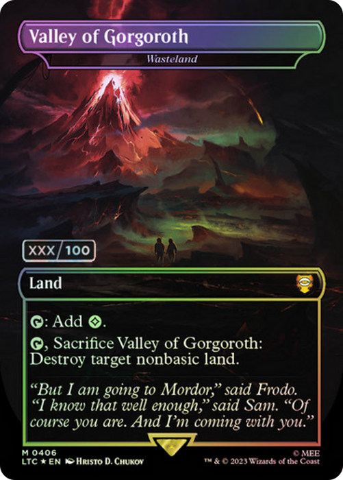 Wasteland (LTC-406Z) - mythic / Valley of Gorgoroth (Borderless) - Foil