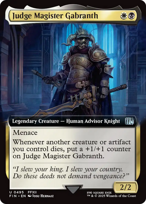 Judge Magister Gabranth (FIN-495) - uncommon: (Extended Art)