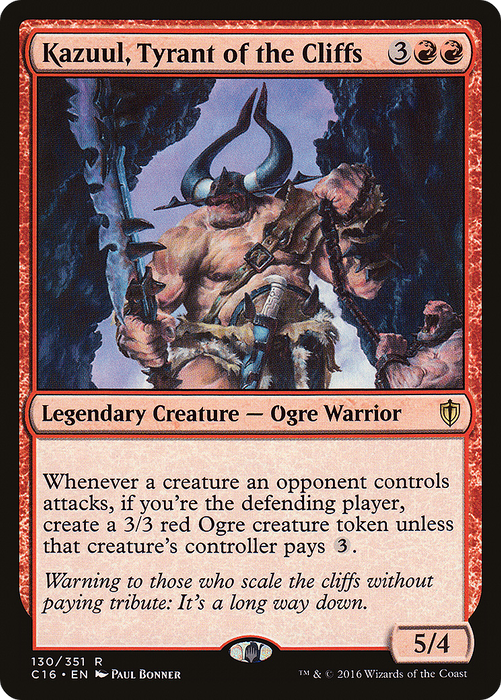 Kazuul, Tyrant of the Cliffs (C16-130) - rare