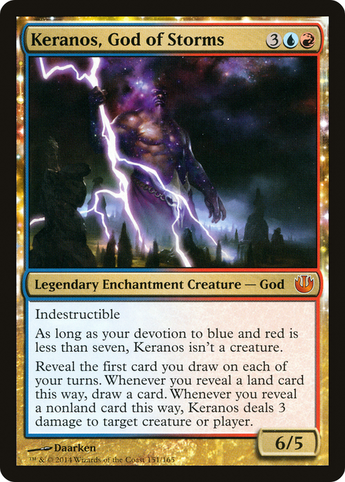 Keranos, God of Storms (JOU-151) - mythic: (enchantment) - Foil