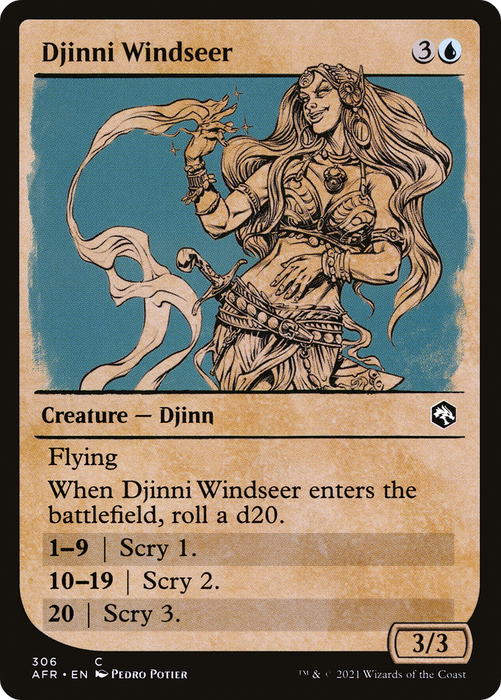 Djinni Windseer (AFR-306) - common: (Showcase) - Foil