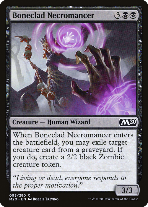 Boneclad Necromancer (M20-093) - common