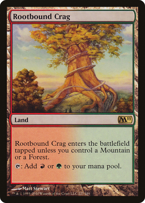 Rootbound Crag (M11-227) - rare - Foil