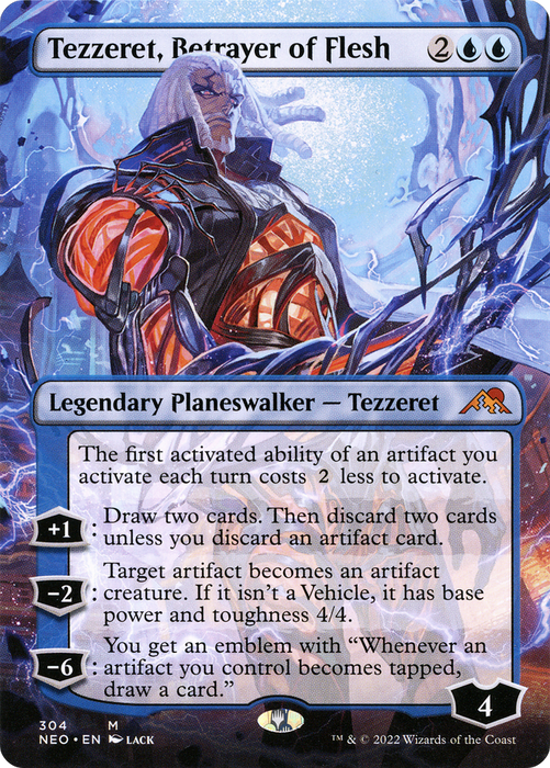 Tezzeret, Betrayer of Flesh (NEO-304) - mythic (Borderless)