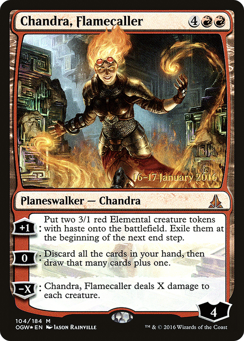 Chandra, Flamecaller (PRE-104S) - mythic - Foil