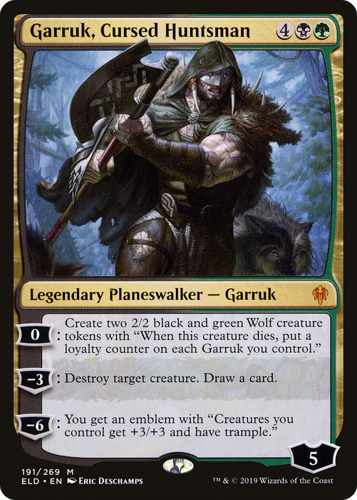 Garruk, Cursed Huntsman (ELD-191) - mythic
