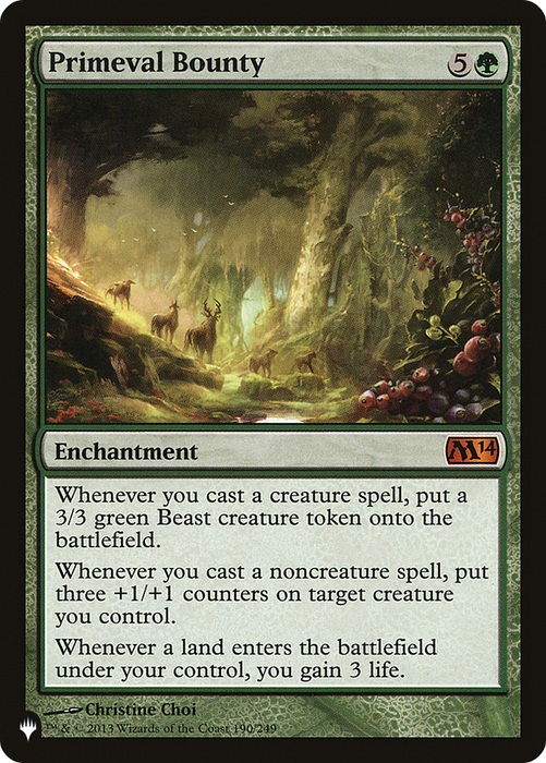 Primeval Bounty (LIST-M14-190) - mythic