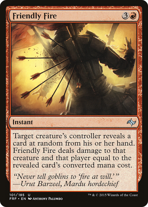 Friendly Fire (FRF-101) - uncommon - Foil