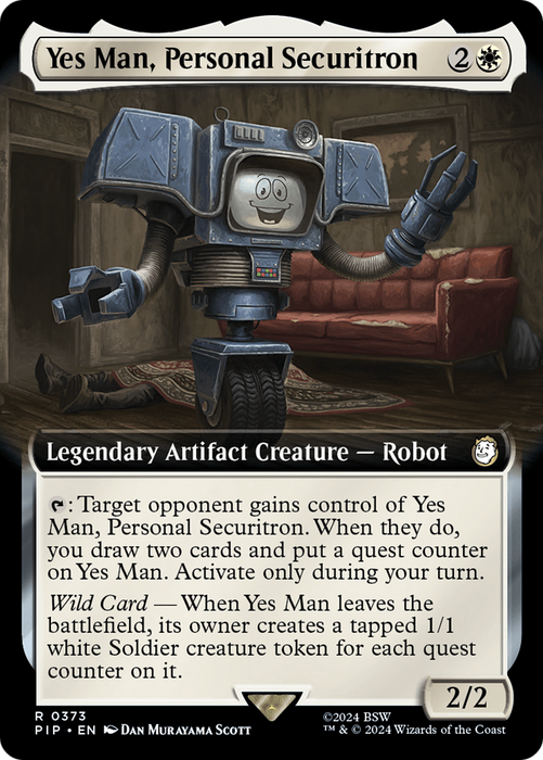 Yes Man, Personal Securitron (PIP-373) - rare: (Extended Art) - Foil