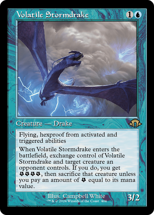 Volatile Stormdrake (MH3-404) - rare - Foil