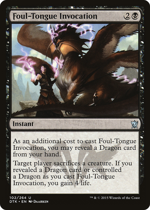 Foul-Tongue Invocation (DTK-102) - uncommon - Foil