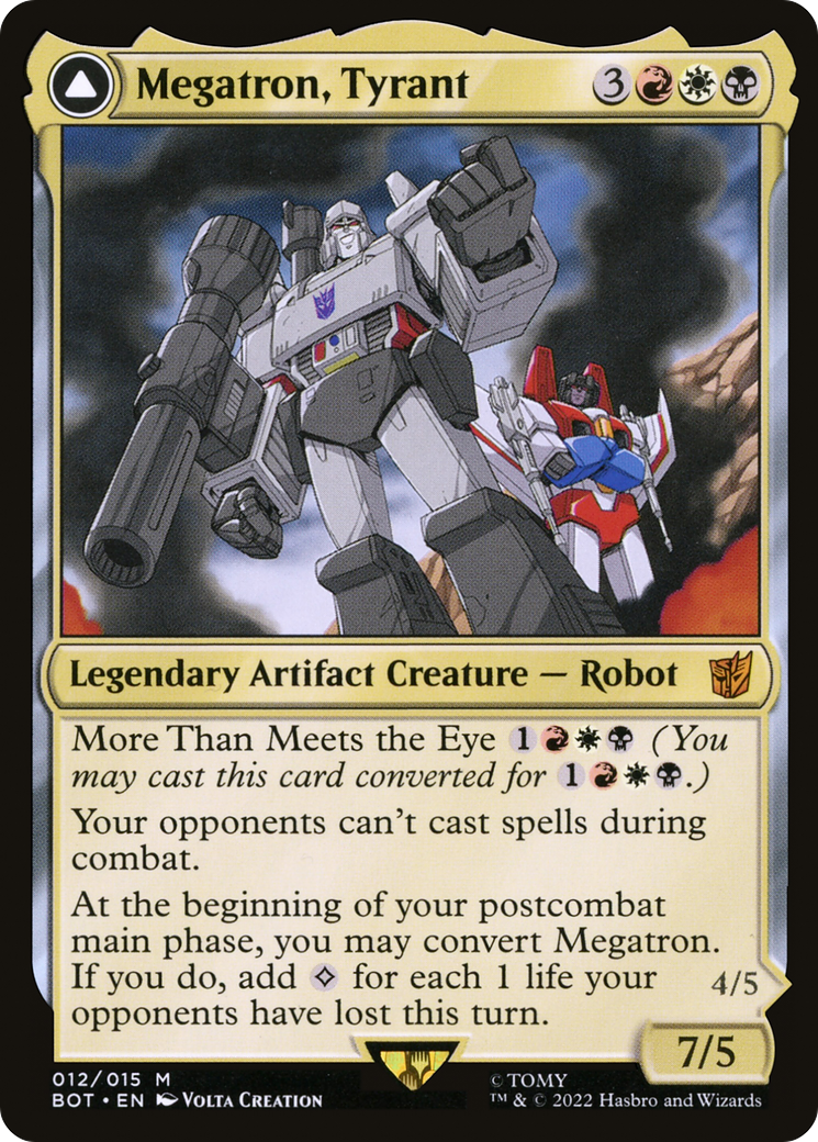 Megatron, Tyrant // Megatron, Destructive Force (BOT-012) - mythic: (convertdfc)