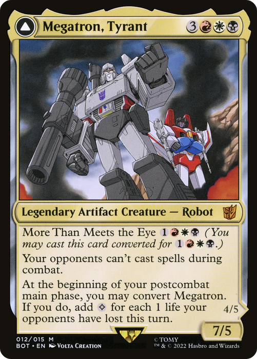 Megatron, Tyrant // Megatron, Destructive Force (BOT-012) - mythic: (convertdfc)