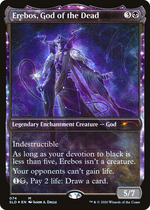 Erebos, God of the Dead (SLD-074) - mythic: (enchantment, Showcase) - Foil