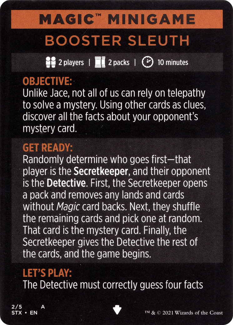 Booster Sleuth // Booster Sleuth (cont'd) (MSTX-002) - common