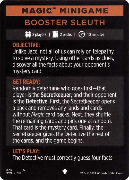 Booster Sleuth // Booster Sleuth (cont'd) (MSTX-002) - common
