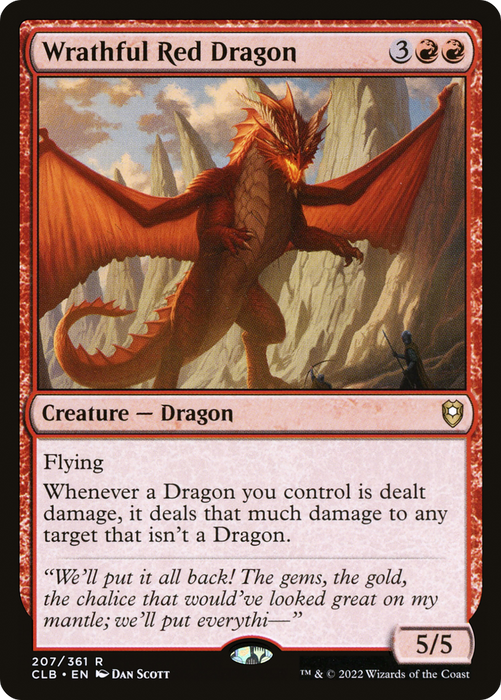 Wrathful Red Dragon (CLB-207) - rare