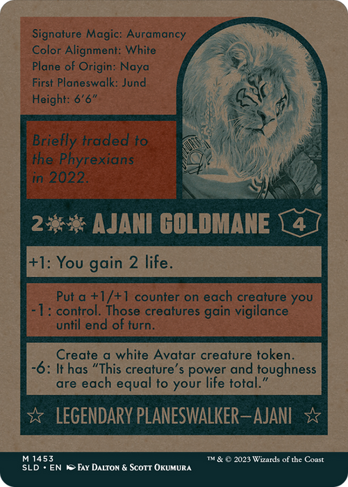 Ajani Goldmane // Ajani Goldmane (SLD-1453) - mythic: (Full Art) (Borderless) - Foil