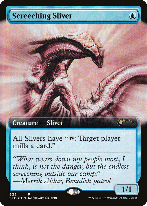 Screeching Sliver (SLD-622) - rare: (Extended Art) - Foil