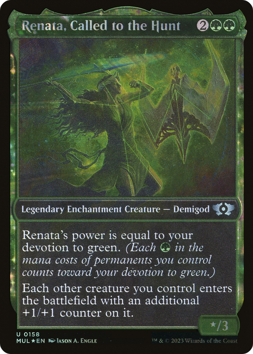 Renata, Called to the Hunt (MUL-158) - uncommon: (Showcase, enchantment) - Foil