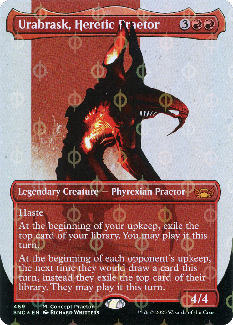 Urabrask, Heretic Praetor (ONE-469) - mythic (Borderless) - Foil