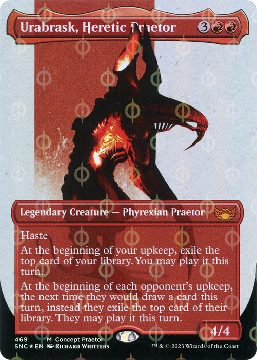 Urabrask, Heretic Praetor (ONE-469) - mythic (Borderless) - Foil
