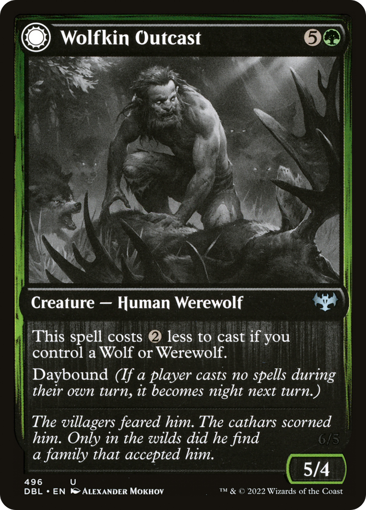 Wolfkin Outcast // Wedding Crasher (DBL-496) - uncommon: (Double Faced Transform) - Foil