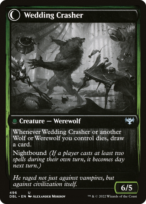 Wolfkin Outcast // Wedding Crasher (DBL-496) - uncommon: (Double Faced Transform)