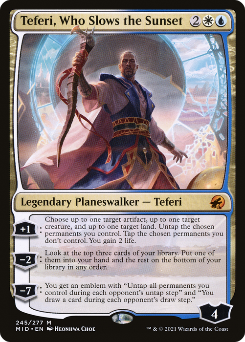 Teferi, Who Slows the Sunset (MID-245) - mythic - Foil