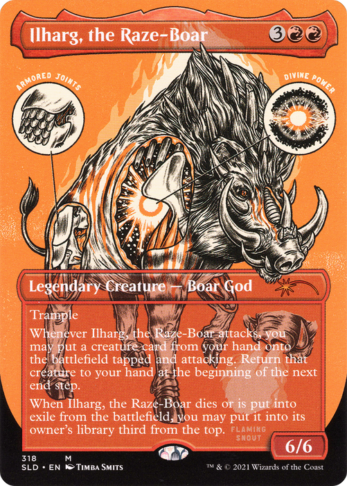 Ilharg, the Raze-Boar (SLD-318) - mythic (Borderless) - Etched Foil