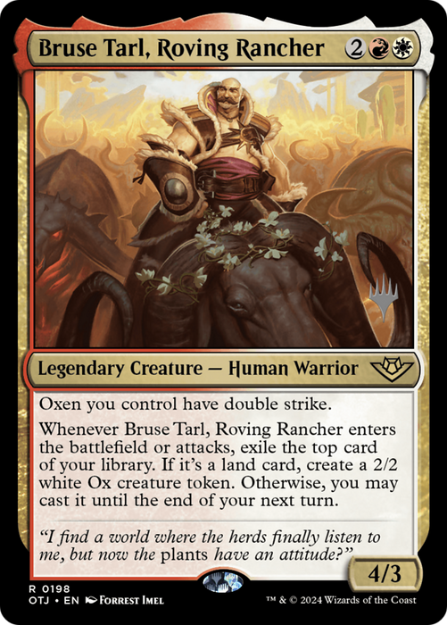 Bruse Tarl, Roving Rancher (PPOTJ-198P) - rare - Foil
