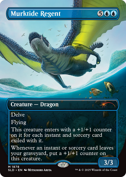 Murktide Regent (SLD-1878) - mythic (Borderless) - Foil