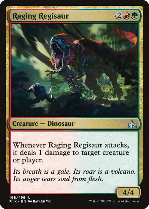 Raging Regisaur (RIX-168) - uncommon - Foil