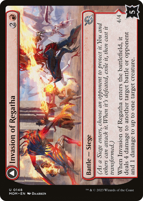 Invasion of Regatha // Disciples of the Inferno (MOM-148) - uncommon - Foil