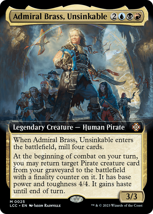 Admiral Brass, Unsinkable (LCC-025) - mythic: (Extended Art) - Foil
