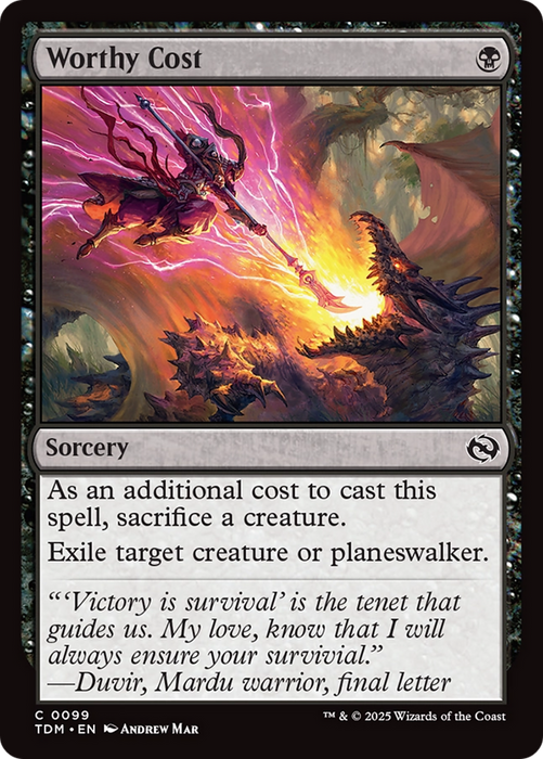 Worthy Cost (TDM-099) - common