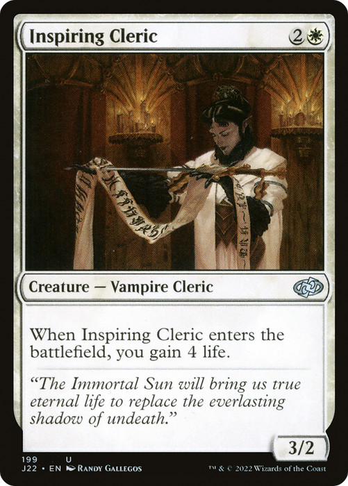 Inspiring Cleric (J22-199) - uncommon