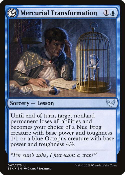 Mercurial Transformation (STX-047) - uncommon: (lesson) - Foil