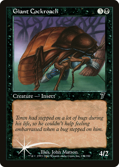 Giant Cockroach (7ED-138★) - common - Foil