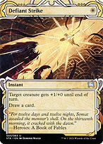 Defiant Strike (STA-003) - uncommon: (Showcase) (Borderless) - Foil