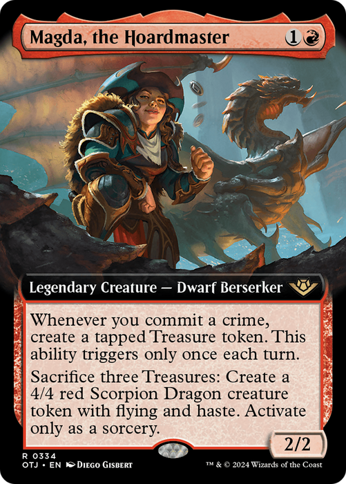 Magda, the Hoardmaster (OTJ-334) - rare: (Extended Art)