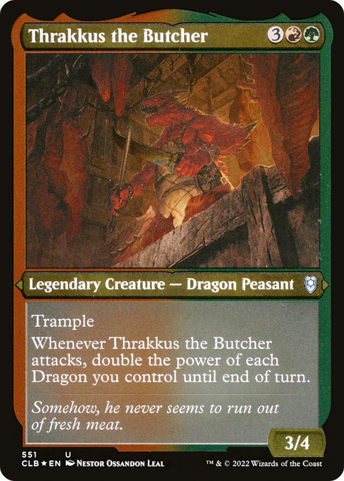 Thrakkus the Butcher (CLB-551) - uncommon - Etched Foil