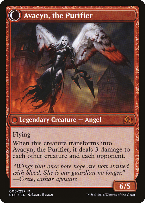 Archangel Avacyn // Avacyn, the Purifier (SOI-005) - mythic: (Double Faced Transform)