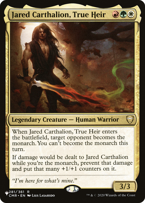 Jared Carthalion, True Heir (LIST-CMR-281) - rare