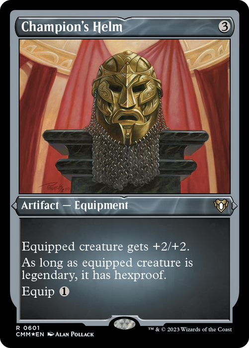 Champion's Helm (CMM-601) - rare - Etched Foil