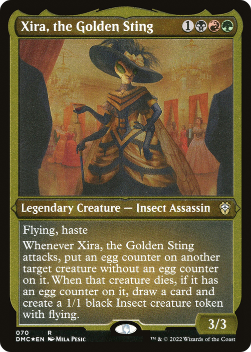 Xira, the Golden Sting (DMC-070) - rare - Etched Foil