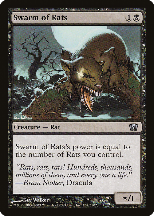 Swarm of Rats (8ED-167★) - uncommon - Foil