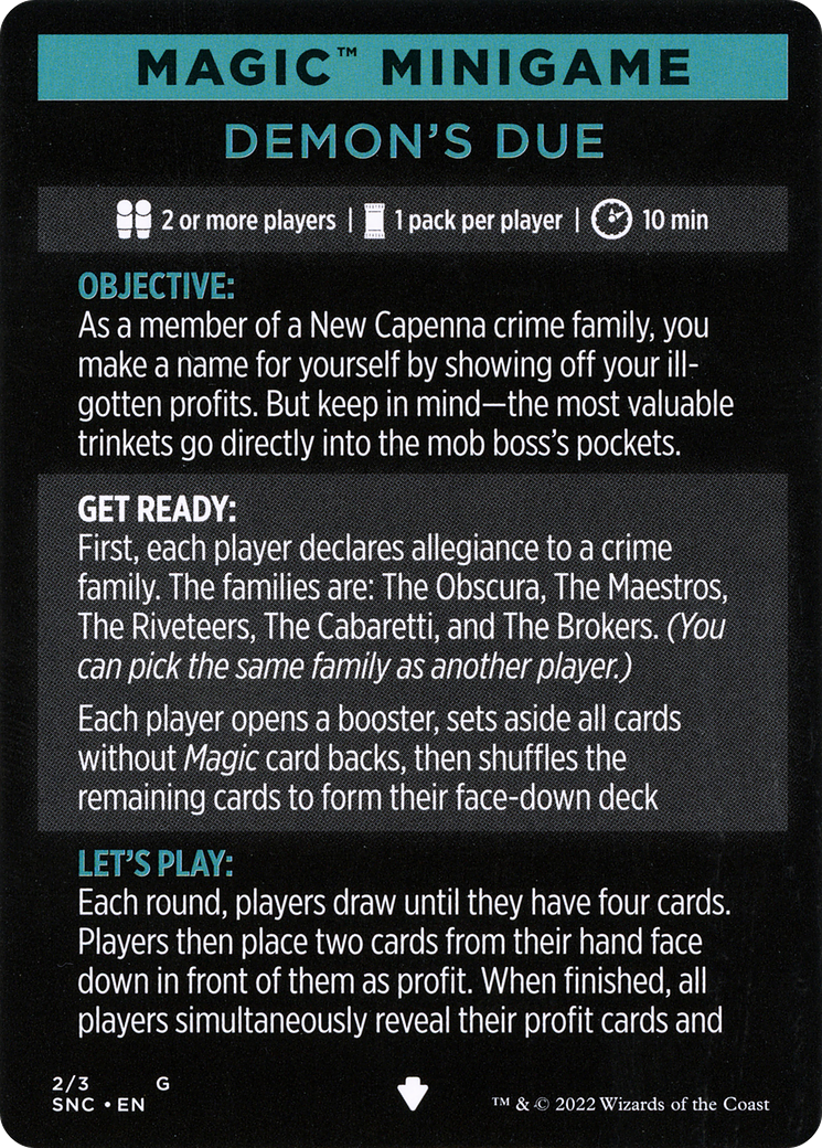 Demon's Due (minigame) // Demon's Due (cont'd) (MSNC-002) - common