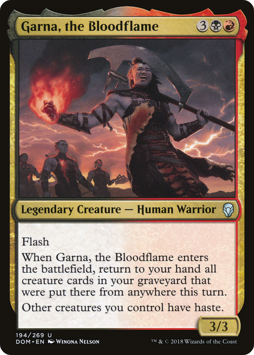 Garna, the Bloodflame (DOM-194) - uncommon - Foil