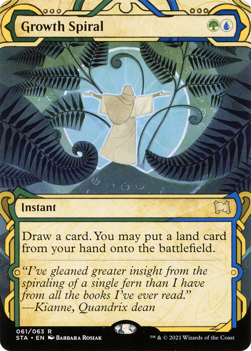 Growth Spiral (STA-061) - rare: (Showcase) (Borderless) - Etched Foil